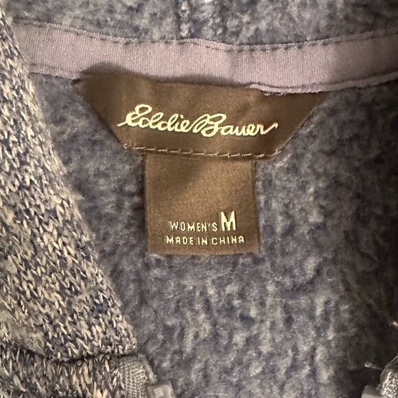 Eddie Bauer Radiator Fleece Long Full Zip Jacket Light Blue Women's Size Medium - Picture 2 of 7